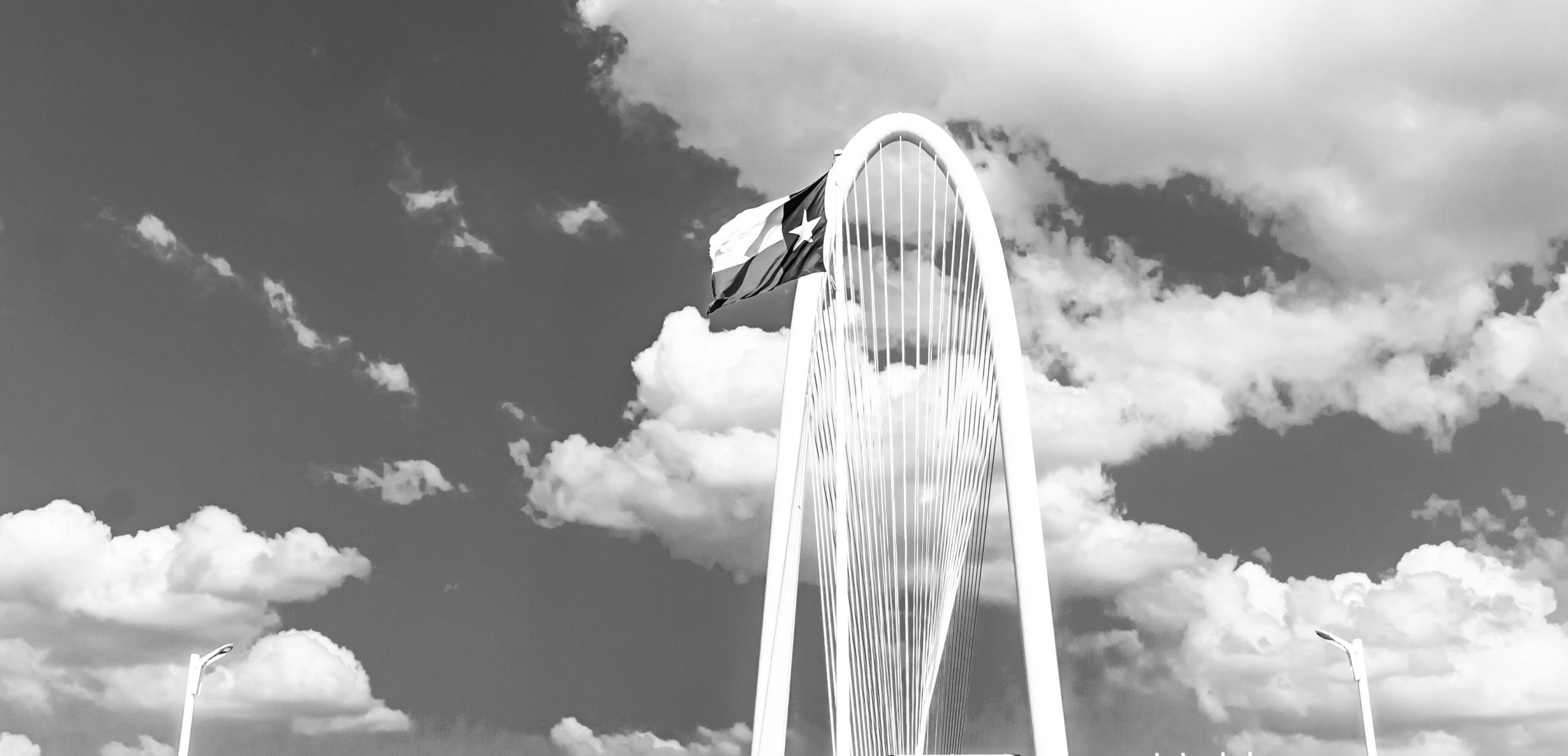black and white photo of dallas texas